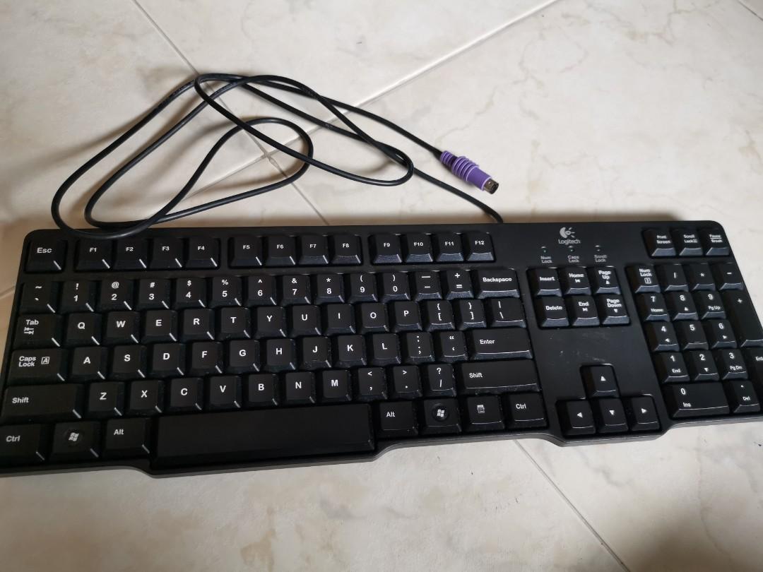 Logitech PS2 keyboard, Computers & Tech, Parts & Accessories, Computer ...