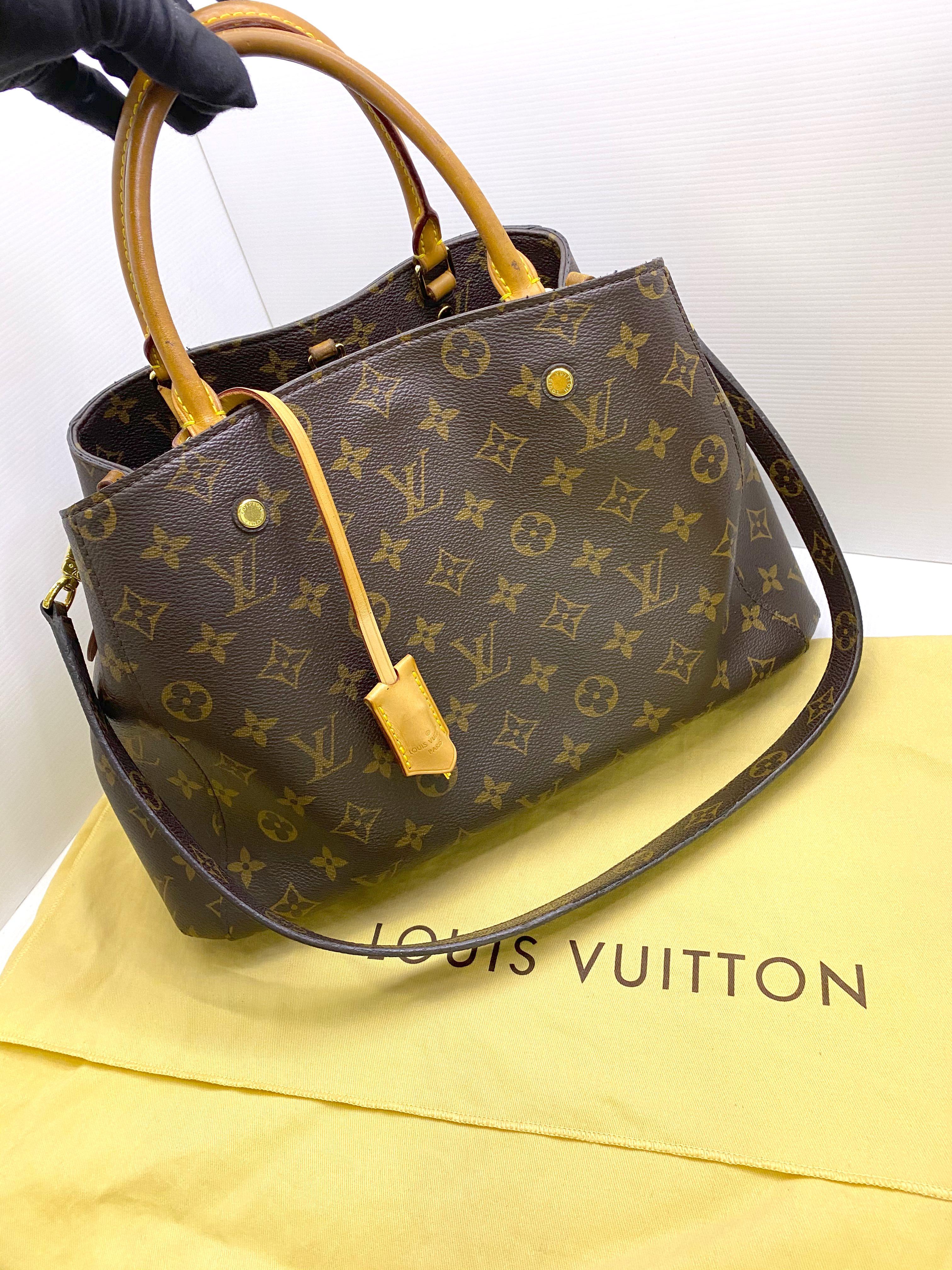 Auth Louis Vuitton Monogram 2way Bag Montaigne MM M41056 Women's