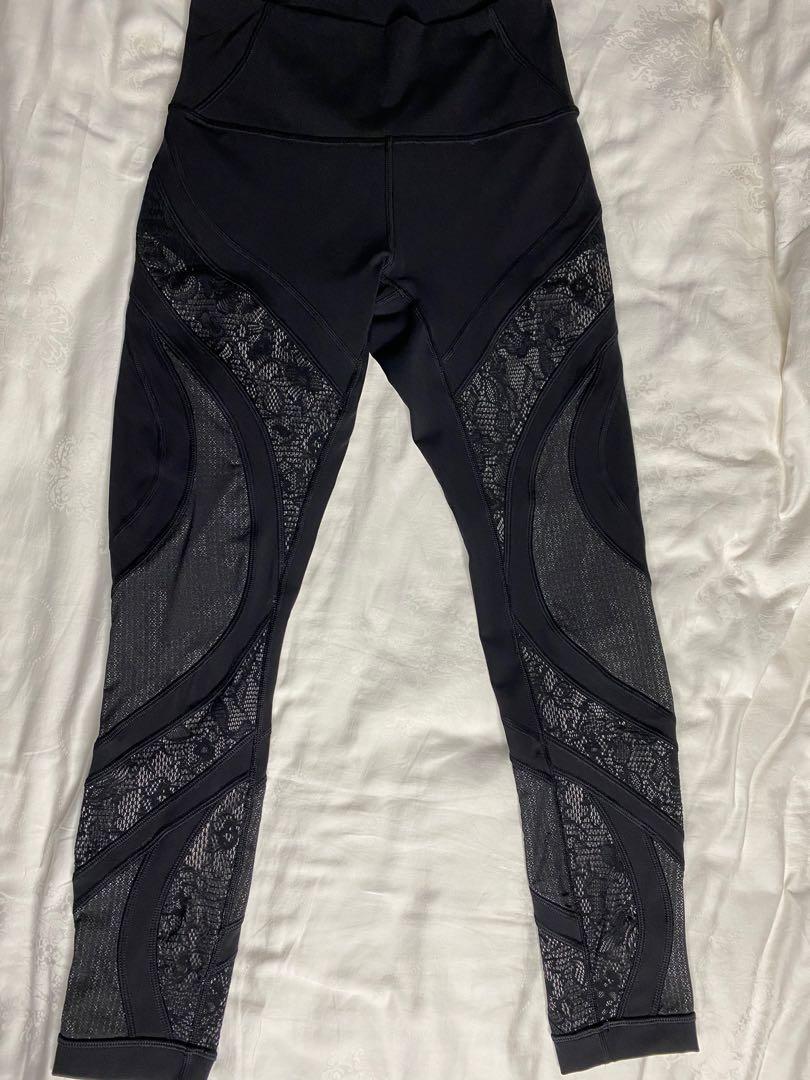 LULULEMON Wunder Under - Black Lace 