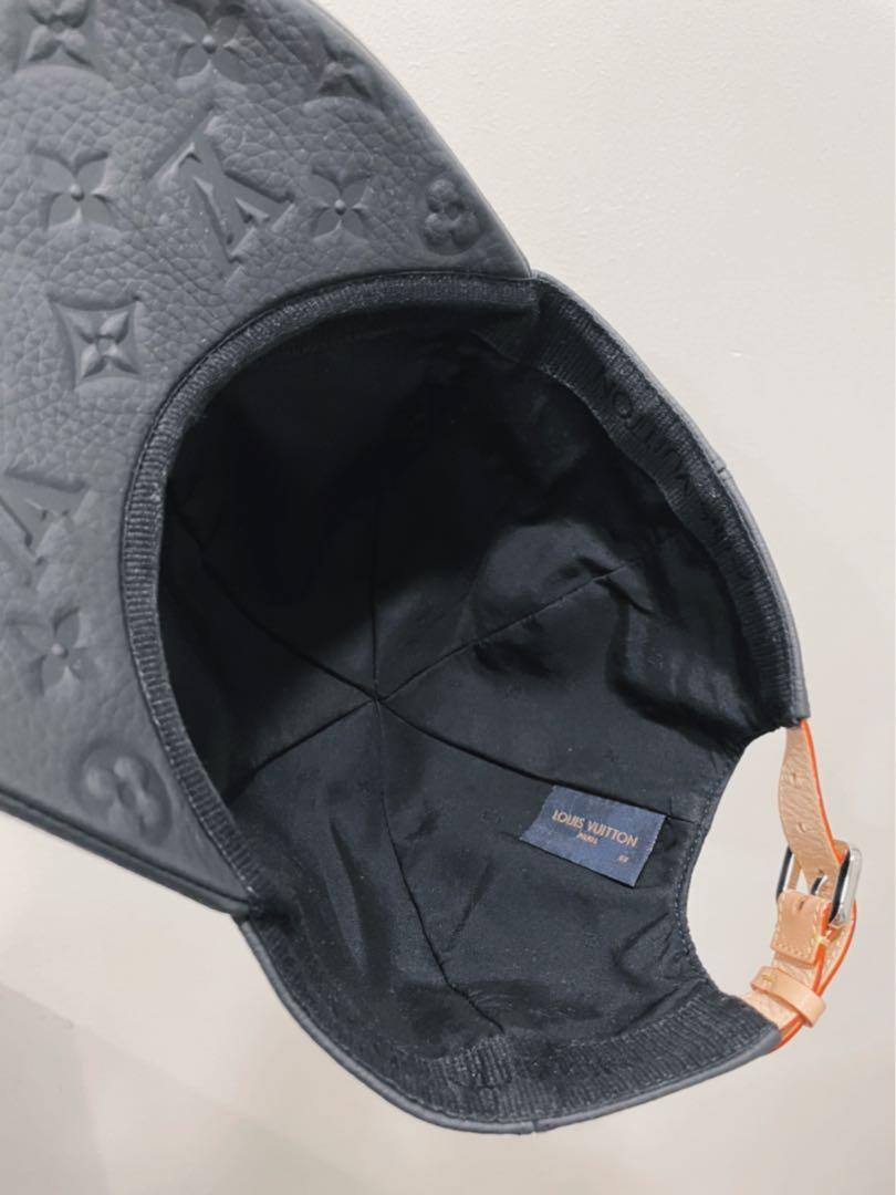 Louis Vuitton 1 Cap Embossed Monogram Leather Black in Taurillon Leather  with Orange - US