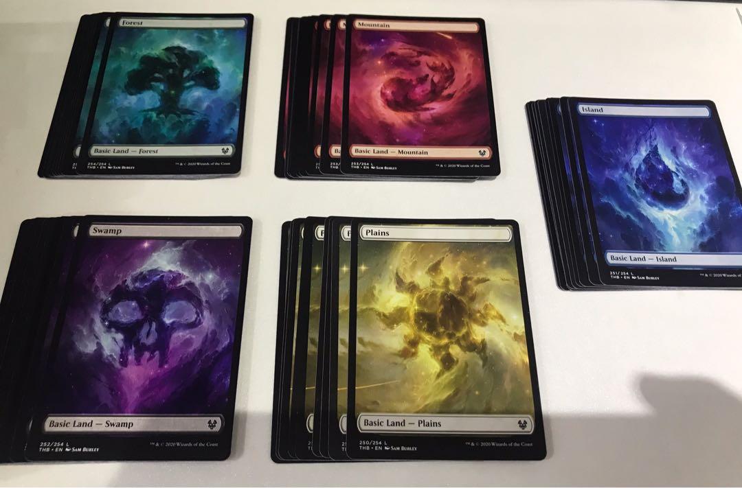 Magic The Gathering Theros Full Art Basis Lands Toys Games Board Games Cards On Carousell