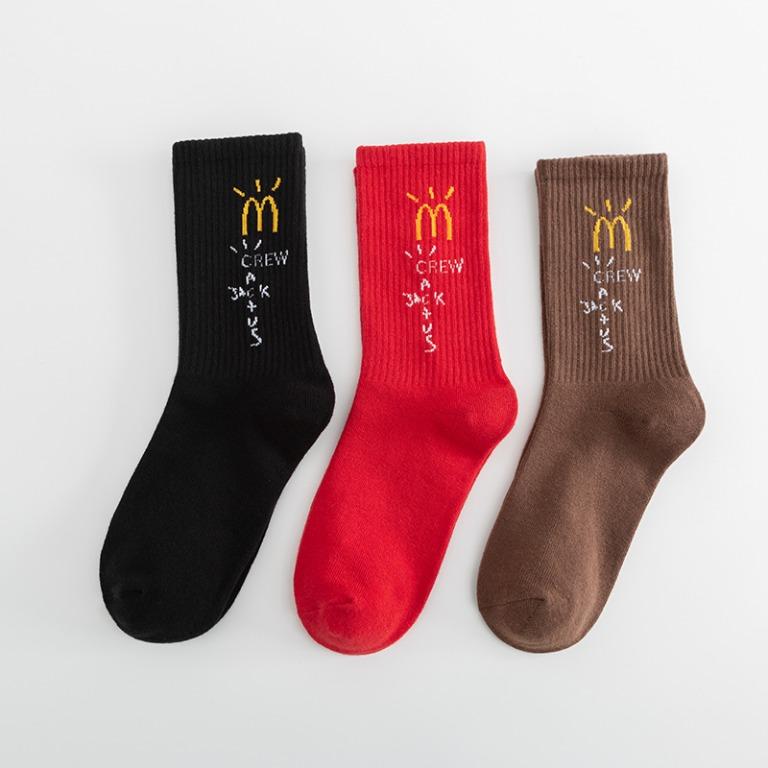 MCDONALD'S X TRAVIS SCOTT Cactus Jack Crew Word Arches Socks Mcd Mekdi