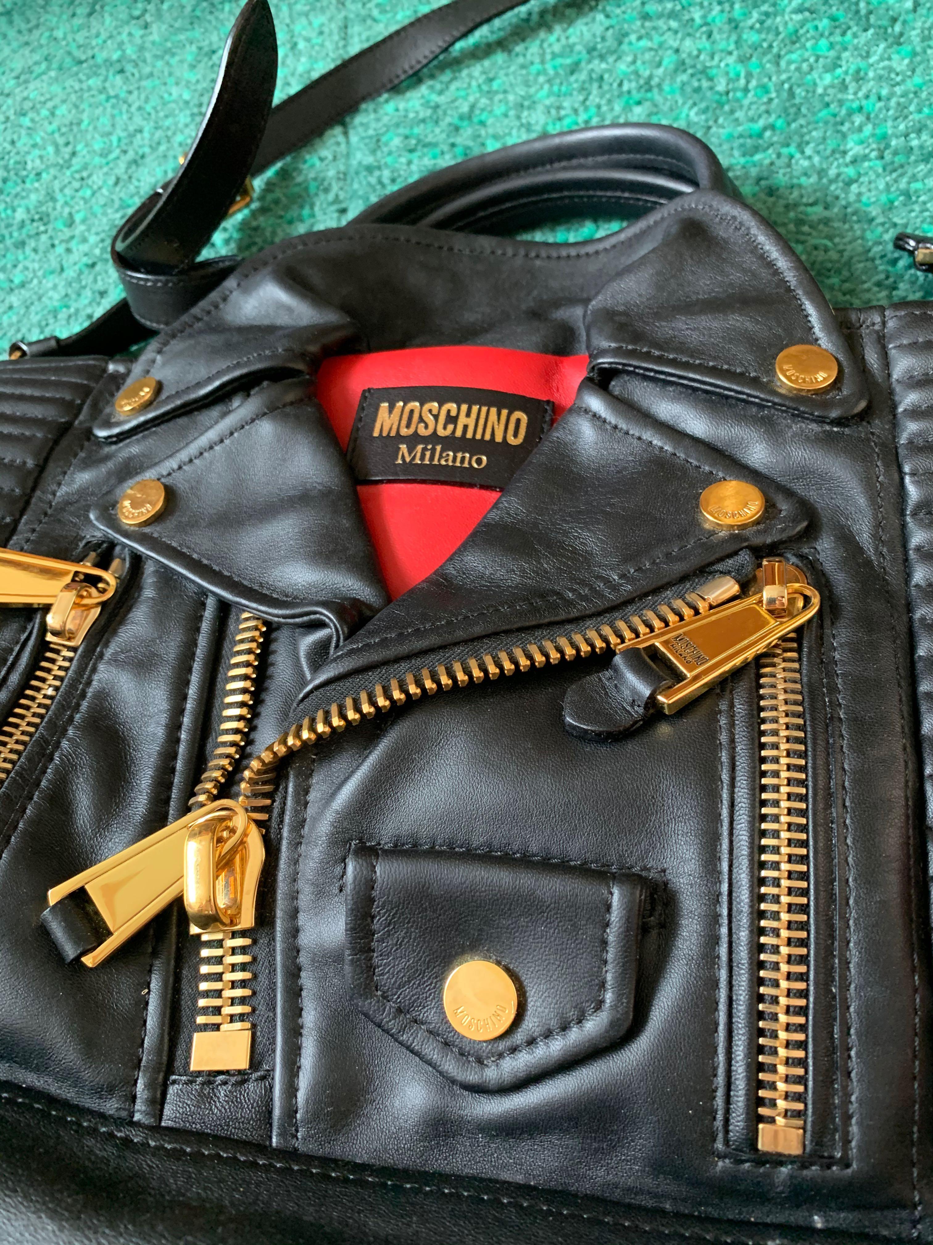 Moschino leather Jacket Bag Carousell