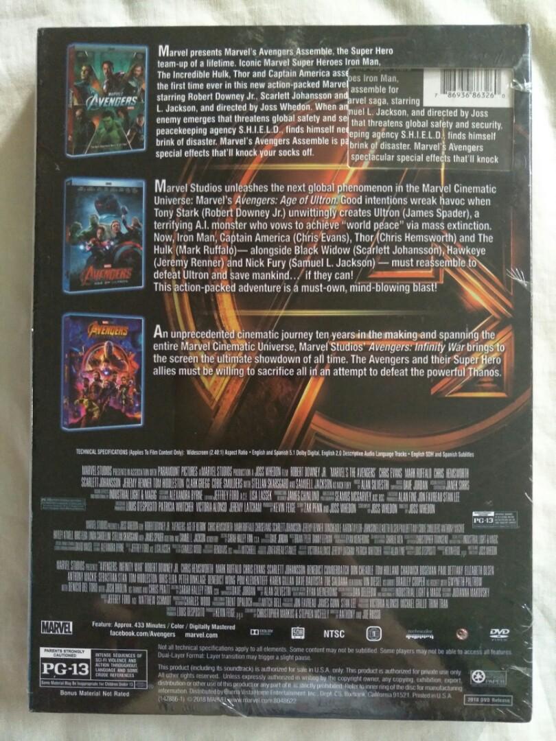 [Movie Empire] Marvel Studios: Avengers Movie Collection DVD Box Set ...