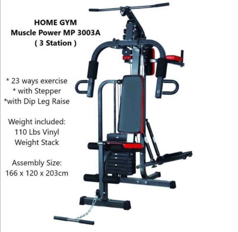 Muscle Power Home Gym 3 station Sports Equipment Exercise