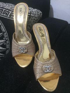 #nov10   Sandal pesta / gold heels