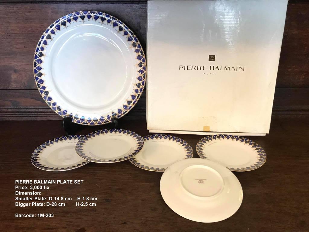 Pierre Balmain Plate Set (1M-203), Furniture & Home Living, Kitchenware & Tableware, Dinnerware & on Carousell
