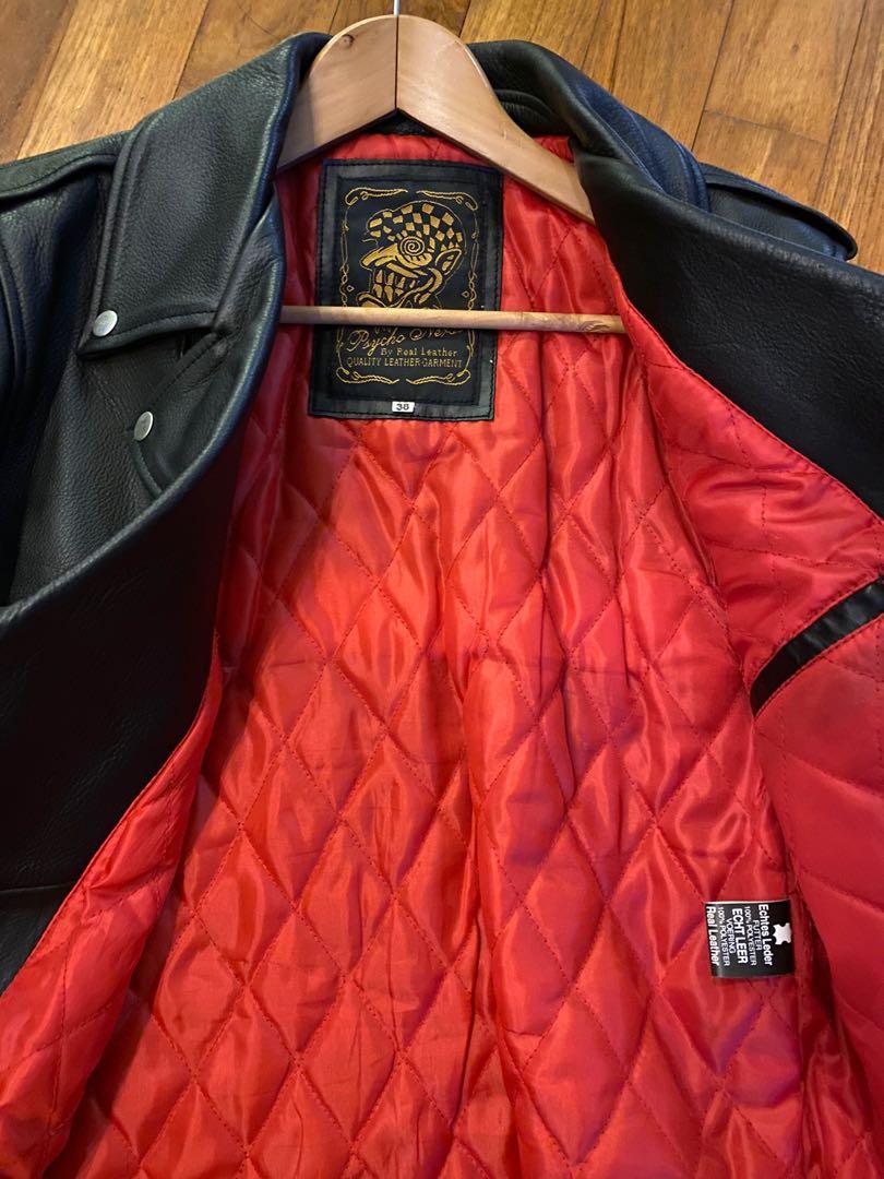 Psycho Nerd Leather Jacket Men S Fashion Clothes Outerwear On Carousell