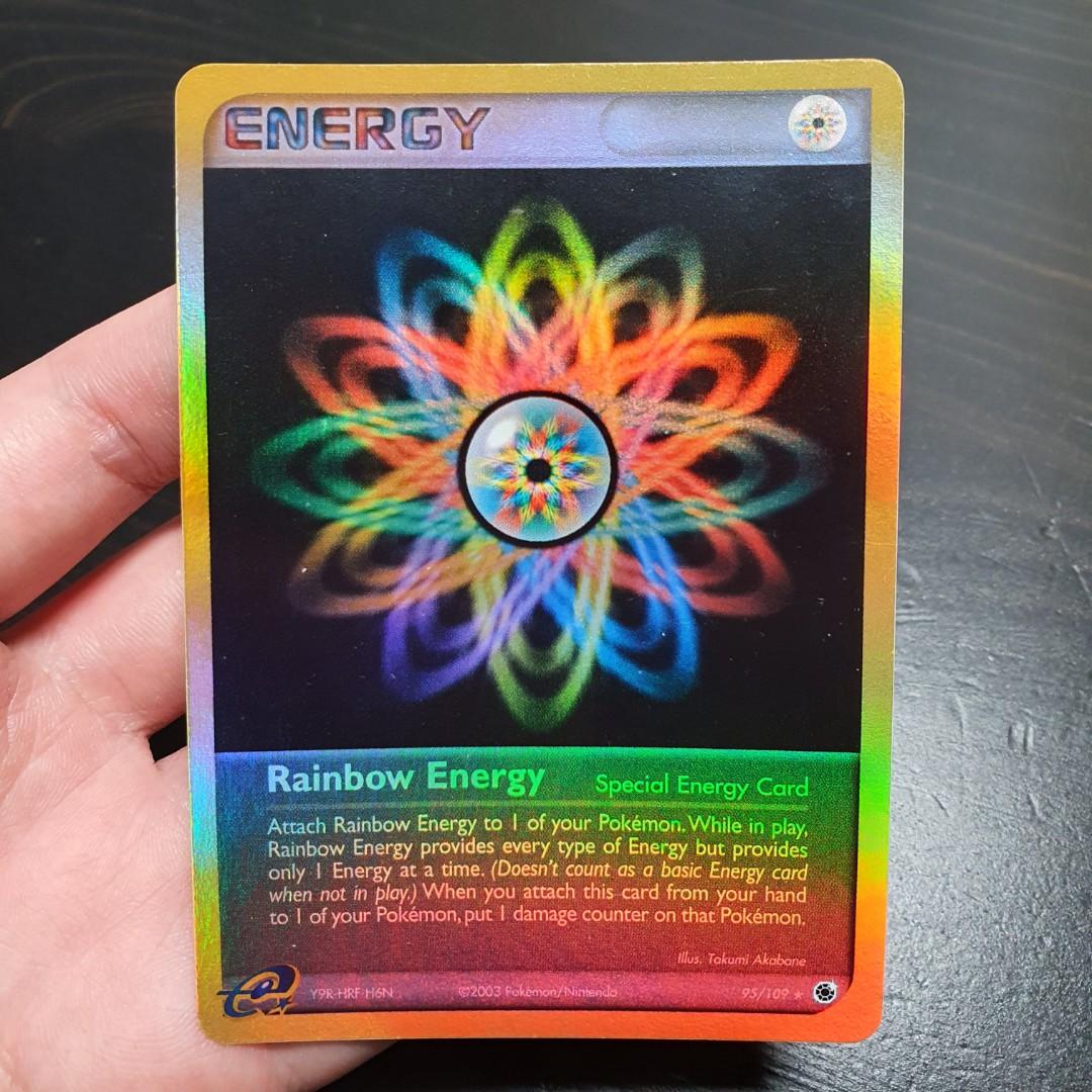 Rainbow Energy - 95/109 - Rare Reverse Holo (Ex Ruby & Sapphire Reverse Holo Singles) Pokemon TCG Cards, Hobbies & Toys, Toys & Games on Carousell Rainbow Energy - 95/109 - Rare Reverse Holo (Ex Ruby & Sapphire Reverse Holo Singles) Pokemon TCG Cards, Hobbies & Toys, Toys & Games on Carousell