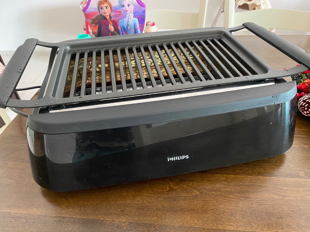 Philips Indoor smokeless grill HD6370/91, TV & Home Appliances