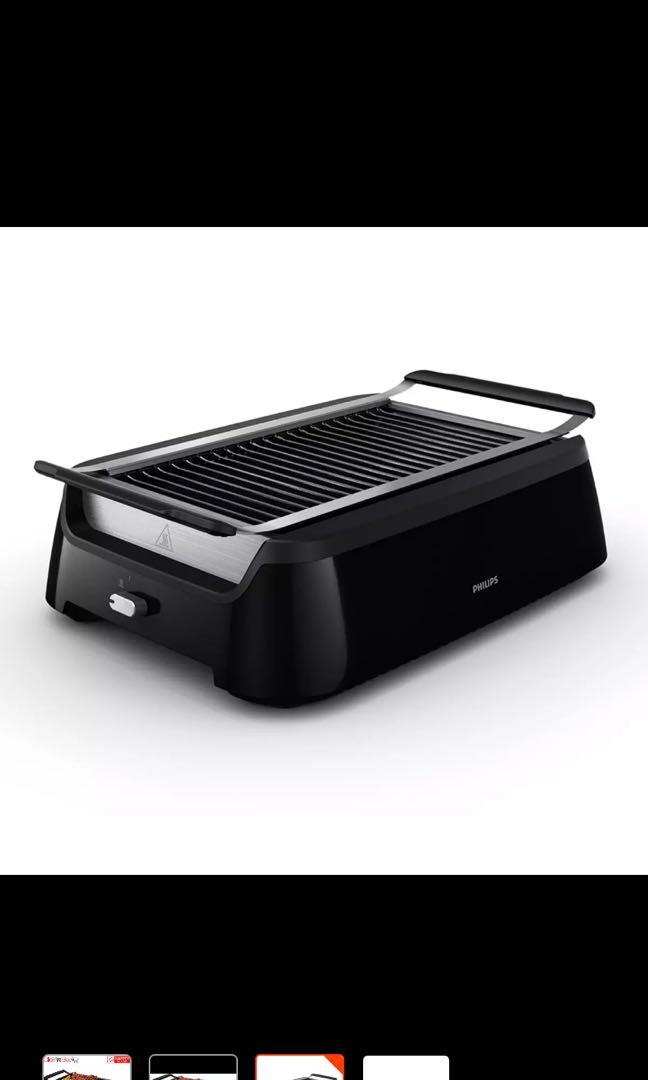 Philips Indoor smokeless grill HD6370/91, TV & Home Appliances