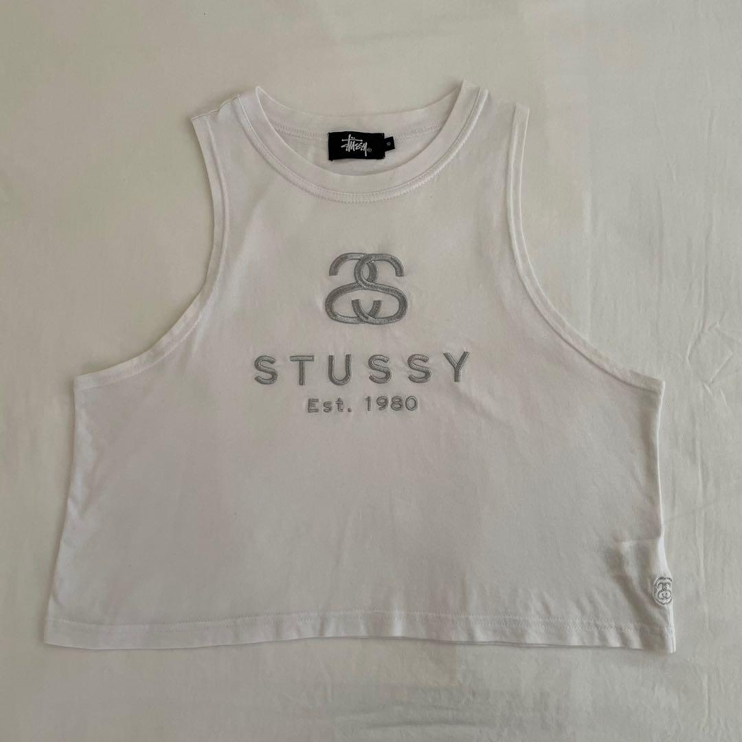 Stussy Crop Top (Category: Women's Clothes) located in Sydney. Submitted by talia_02 (Listing ID 1049173344, Image 3). Description: White Stussy Crop Top Size 10 In perfect condition! Bought for $49.95 .