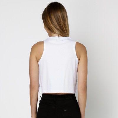 Stussy Crop Top (Category: Women's Clothes) located in Sydney. Submitted by talia_02 (Listing ID 1049173344, Image 2). Description: White Stussy Crop Top Size 10 In perfect condition! Bought for $49.95 .