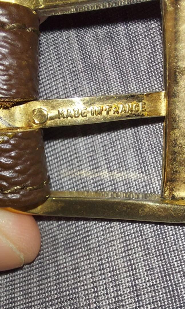 Vintage lv monogram pigskin belt, Women's Fashion, Watches
