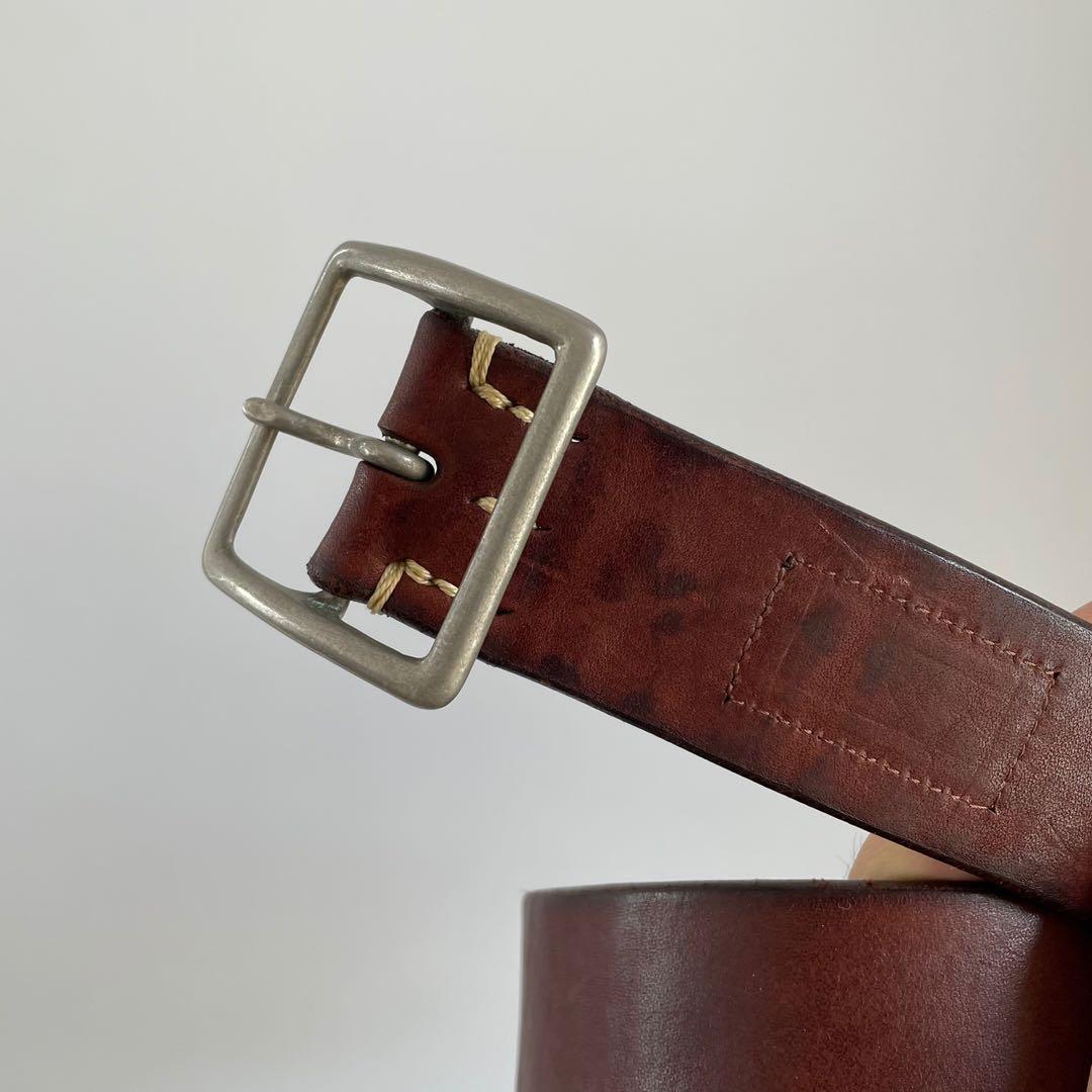 Vintage Works Leather Belt, 男裝, 手錶及配件, 腰帶- Carousell