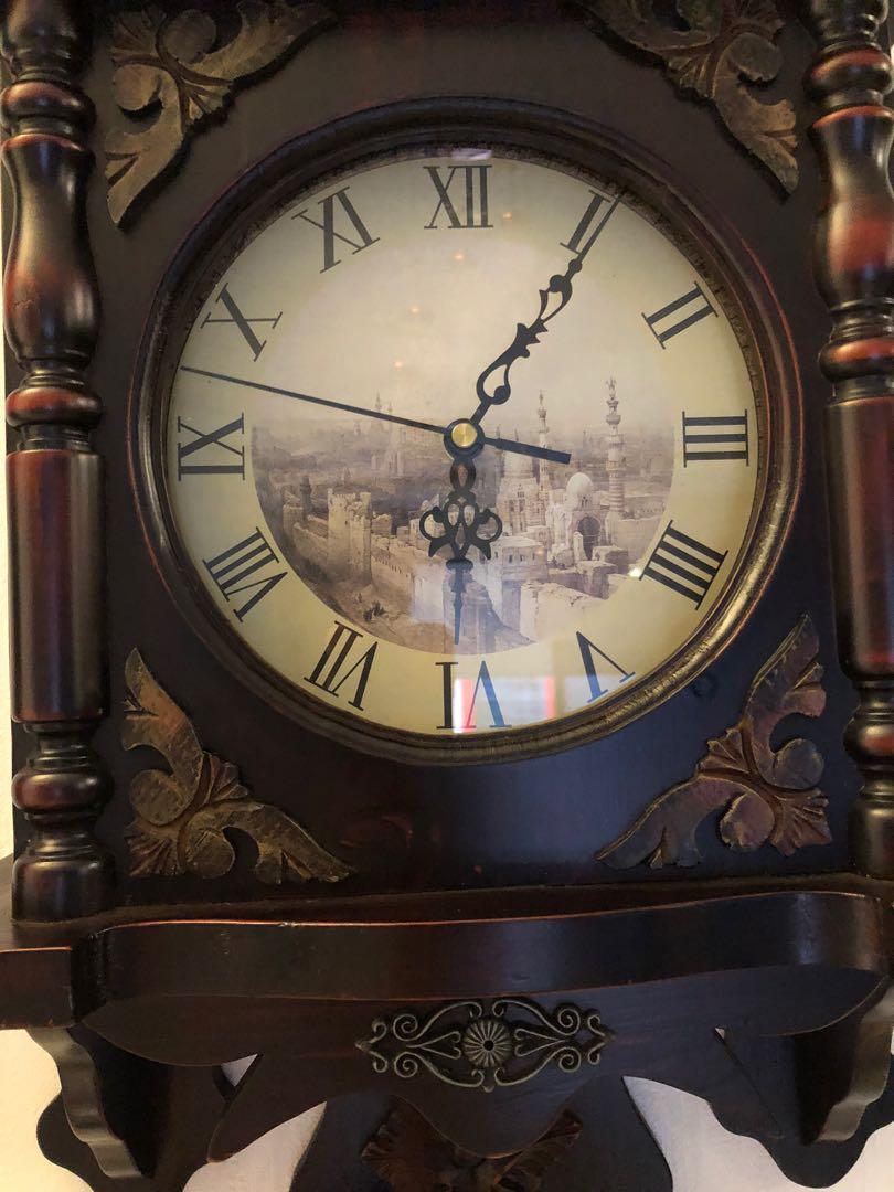 Wall Clock (Category: Clocks) located in Singapore. Submitted by buddyjan (Listing ID 1045178534, Image 3). Description: Wall-hang wooden, battery operated. Length 65cm Width 30cm Collect along woodlands ave 6.