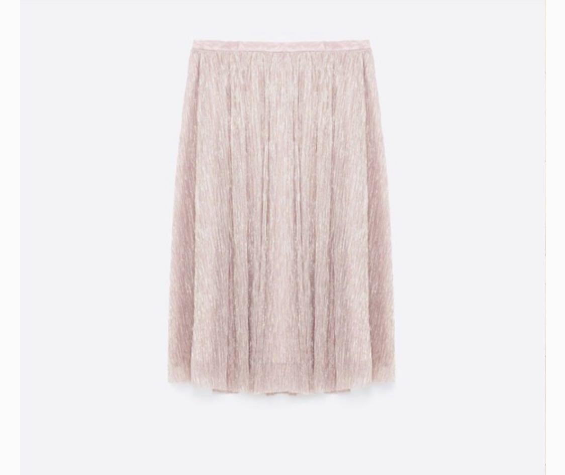 METALLIC PLEATED SKIRT - LIMITED EDITION - Bluish | ZARA United Kingdom