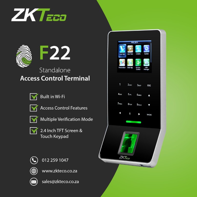 ZkTeco Access Control Terminals and Integrated Controller (Standalone