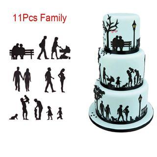 12*12cm Plastic Printing Die Fixed Frame Cake Stencil Fondant Cookies Spray  Mold Cake Decoration Tools Baking Accessories - Cake Tools - AliExpress