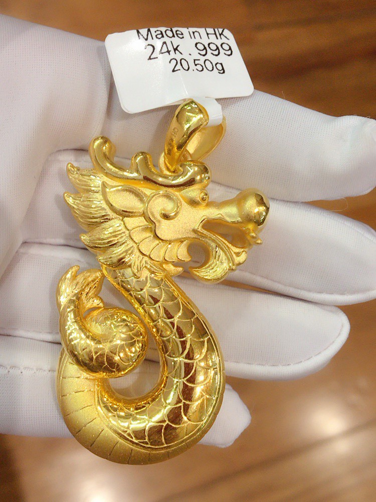 24k gold online dragon necklace