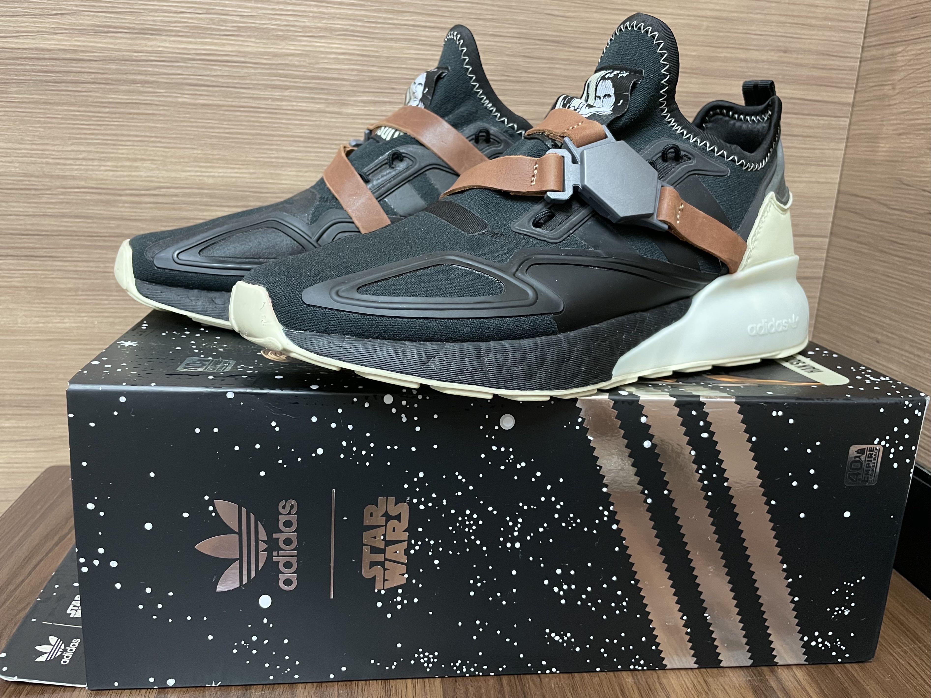 80% 新Men's adidas ZX 2K Boost Star Wars “Han Solo” US8.5, 男裝