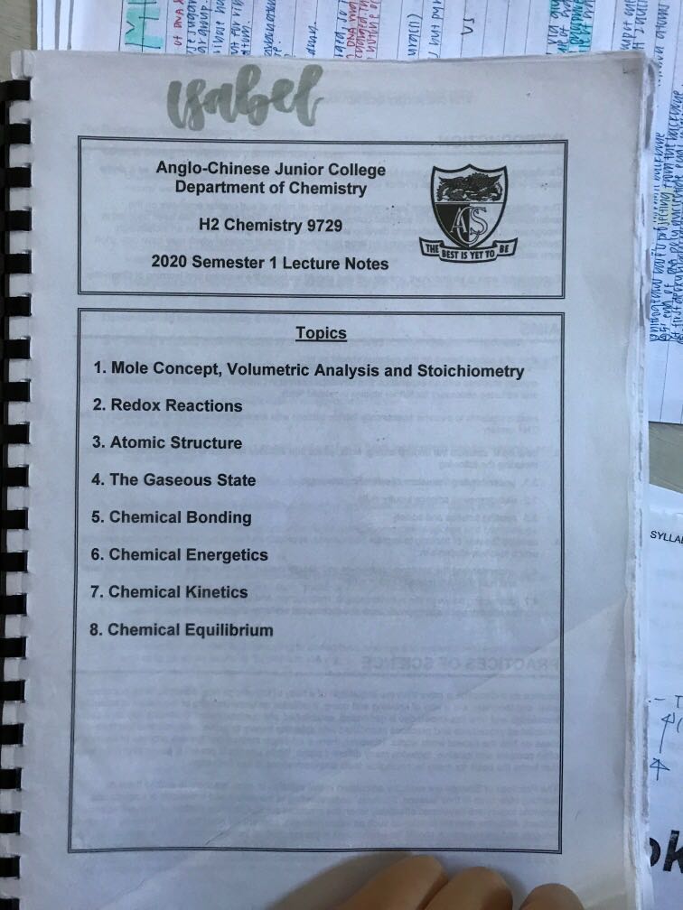 ACJC H2 chem notes, Hobbies & Toys, Books & Magazines, Assessment Books ...