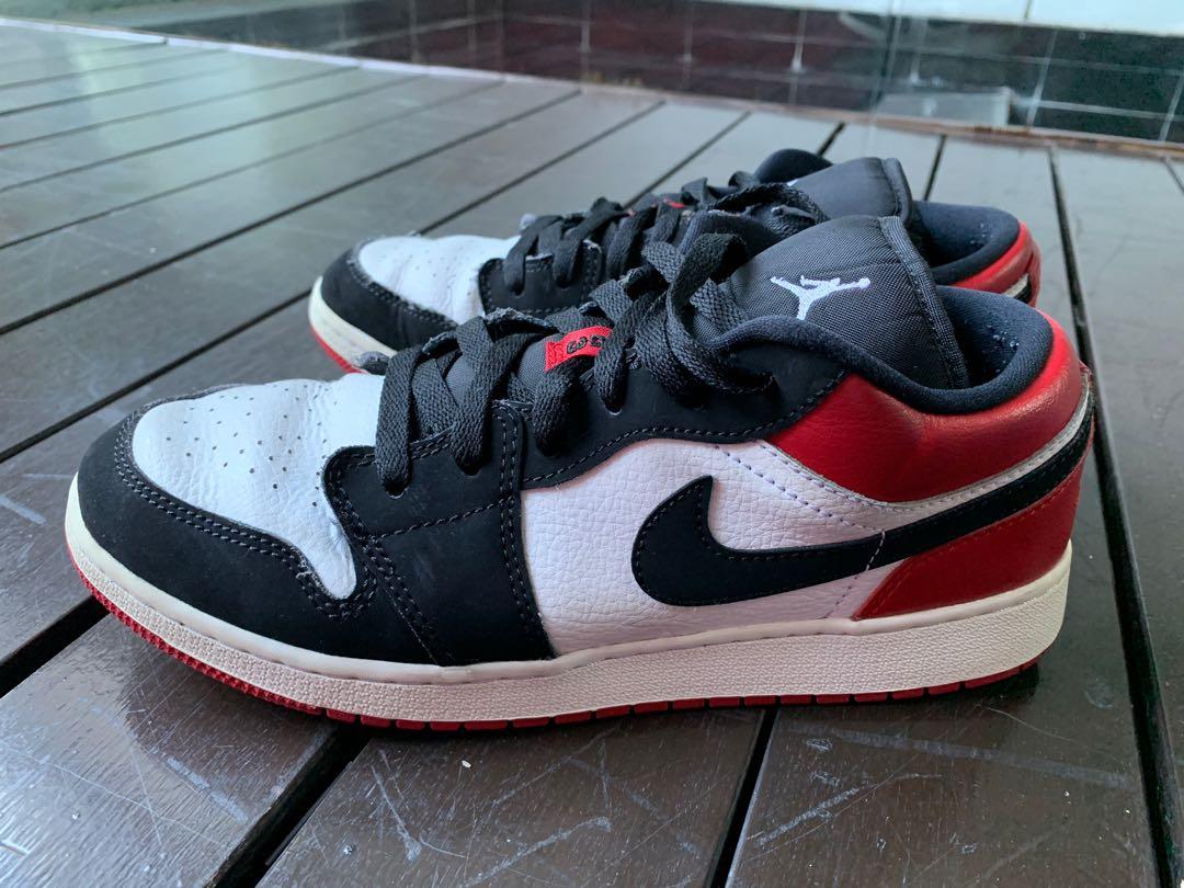 Air Jordan 1 Low Black Toe Men S Fashion Footwear Sneakers On Carousell