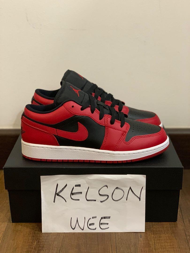 Air Jordan 1 Low Reverse Bred Gs Men S Fashion Footwear Sneakers On Carousell