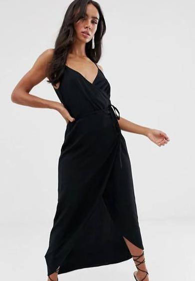Asos design cami wrap maxi dress clearance