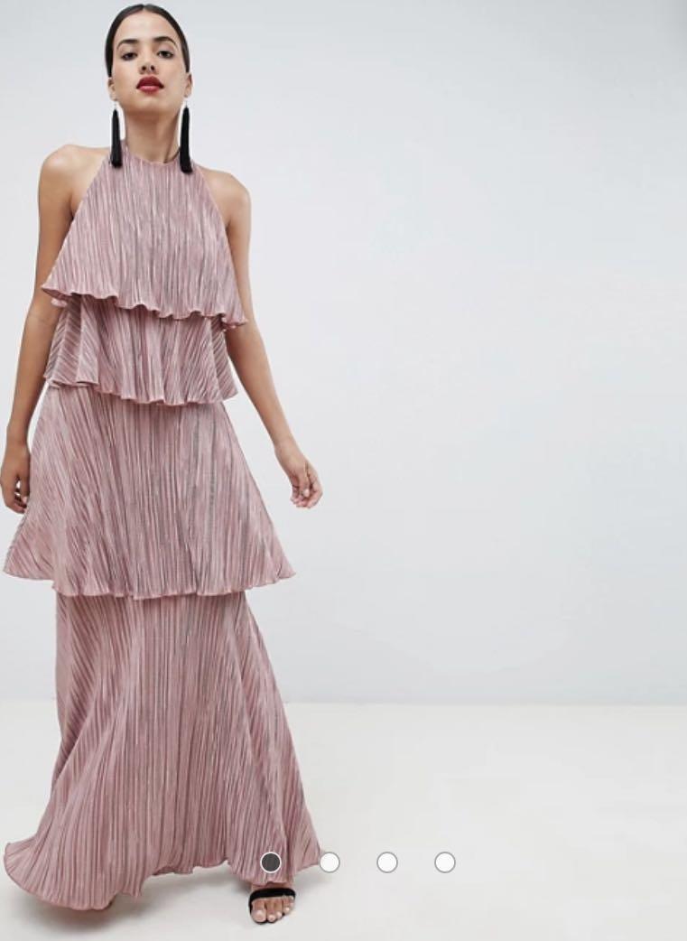 Plisse dress maxi clearance