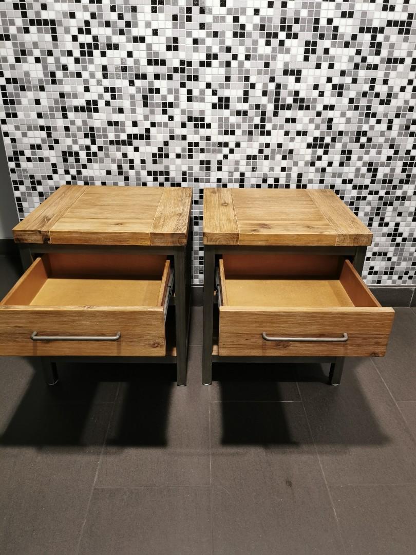 Bedside Table (Category: Tables & Sets) located in Singapore. Submitted by hyerba (Listing ID 1049175535, Image 2). Description: Bedside Table 70 each W 48cm by D 45cm by H 56cm 96732384.