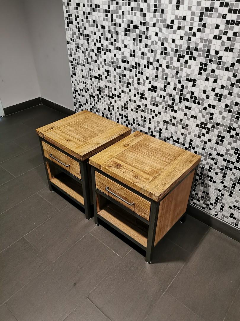 Bedside Table (Category: Tables & Sets) located in Singapore. Submitted by hyerba (Listing ID 1049175535, Image 3). Description: Bedside Table 70 each W 48cm by D 45cm by H 56cm 96732384.