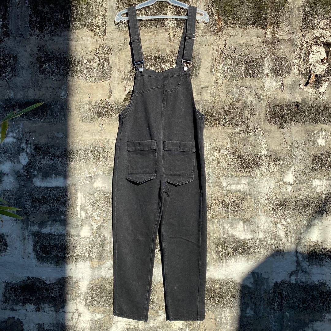 black jumper overalls