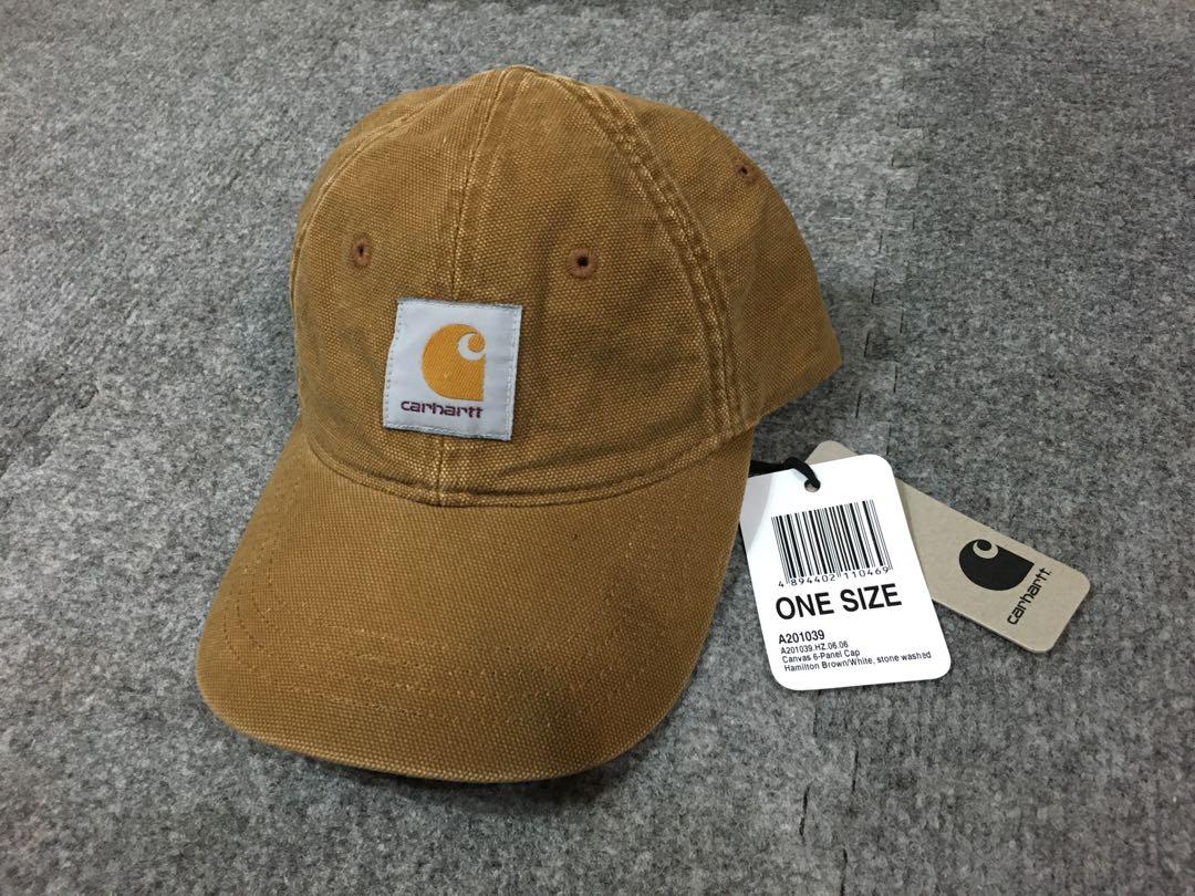 CARHARTT WIP WORK IN PROGRESS Stone Wash Canvas 6-Panel Cap, 男裝