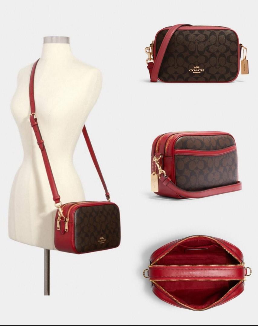 Coach Jes crossbody bag double zip, Women's Fashion, Bags & Wallets