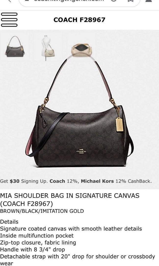 Mia coach bag sales