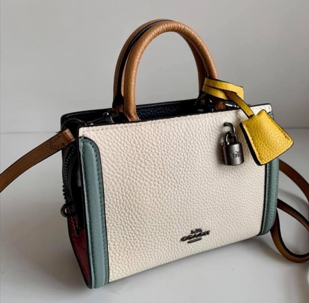 Coach zoe carryall colorblock discount