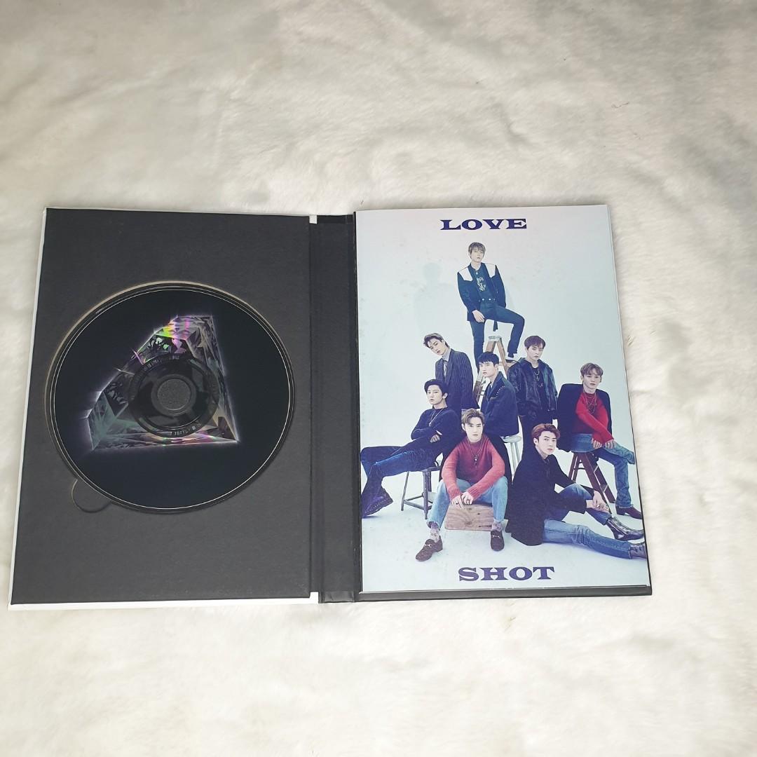 EXO Love Shot Album (Shot version) w/ rolled poster, Hobbies & Toys
