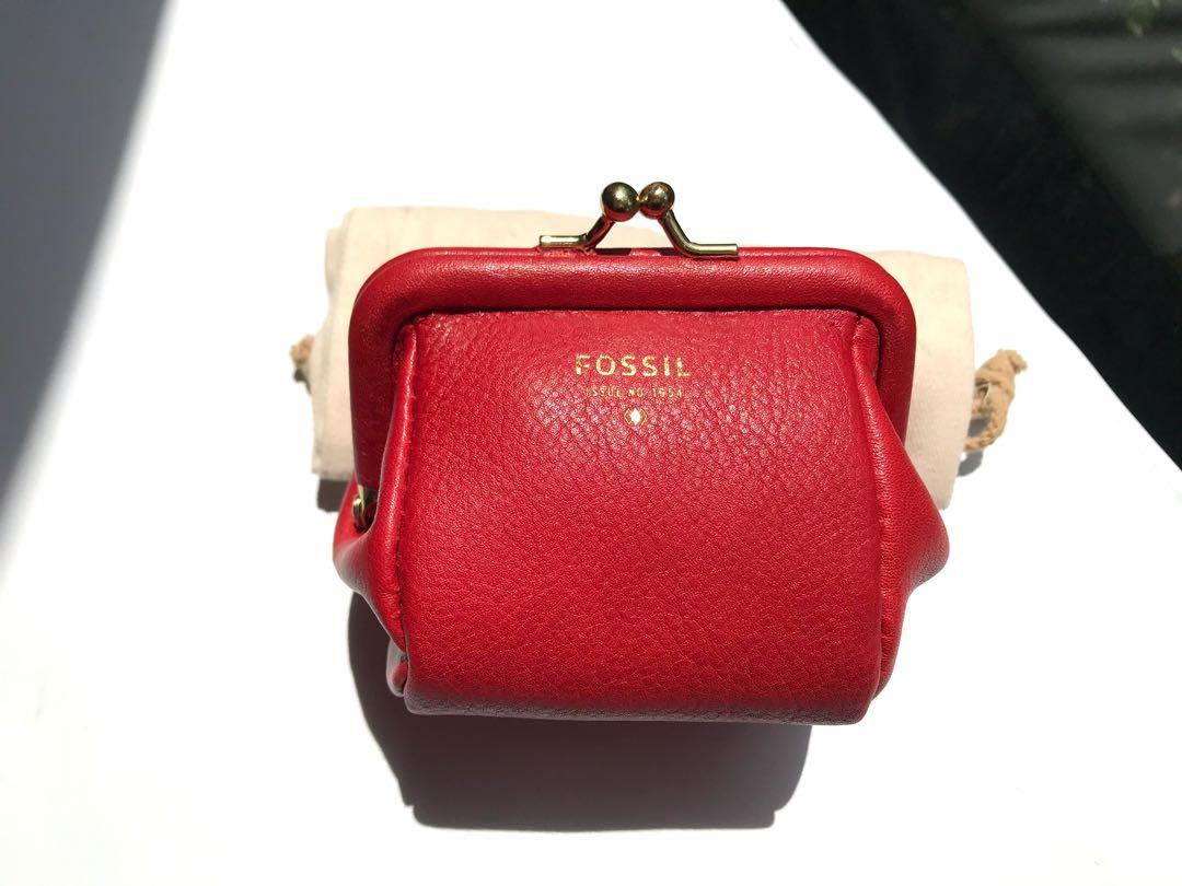 Fossil leather clearance coin purse
