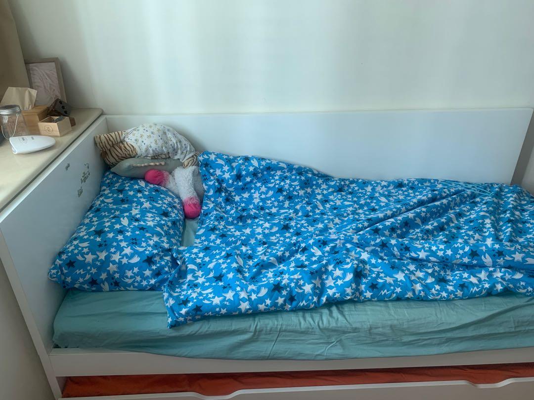 IKEA Malm single bed frame with trundle bed Furniture Home