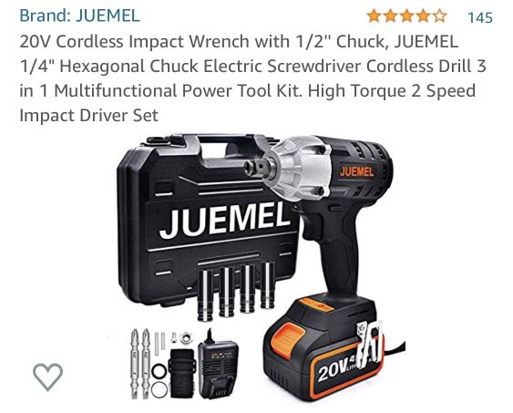 Juemel impact wrench clearance