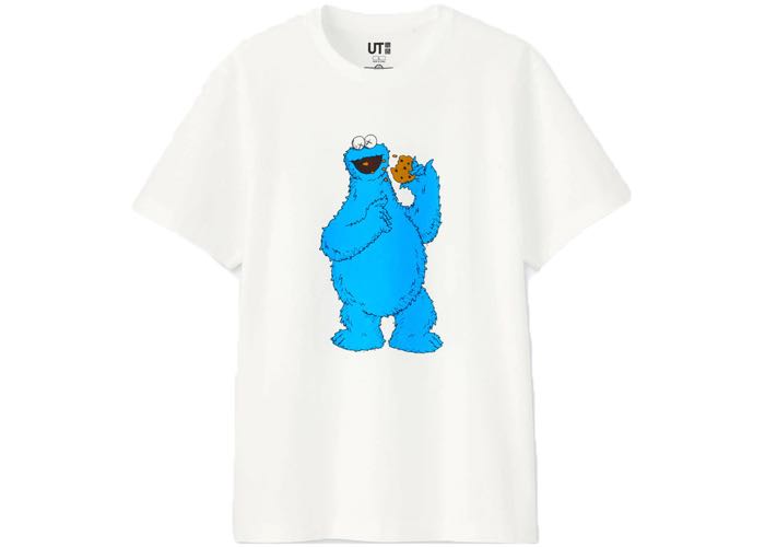 Kaws X Uniqlo cookie monster shirt 
