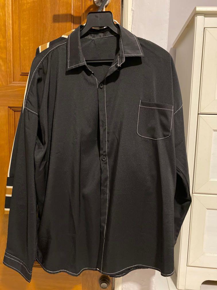 korean mens fashion long sleeve shirt 