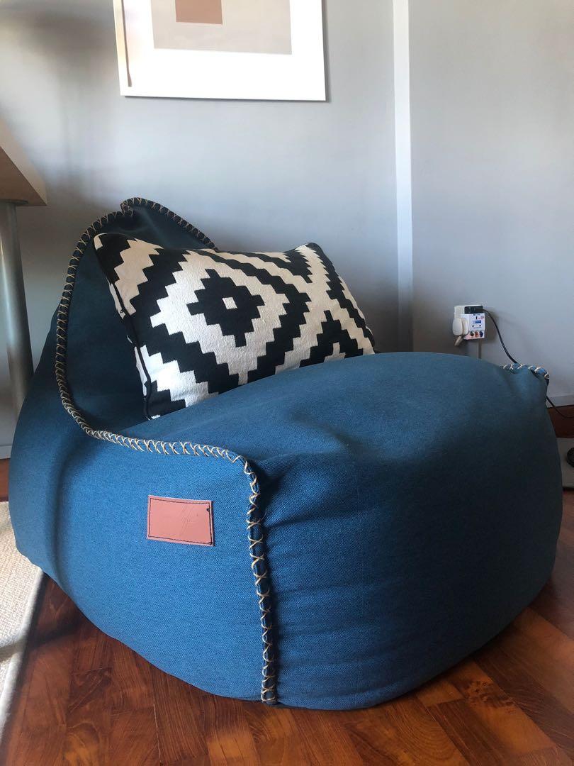 Lazy Life Paris Bean Bag Sofa with Leg Rest