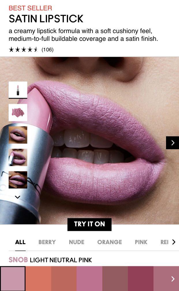 mac lipstick snob shade
