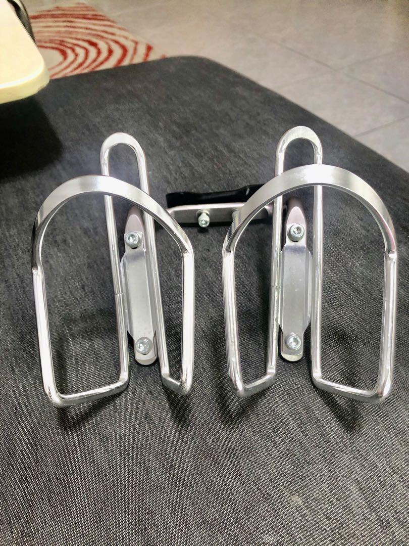 Minoura SBH300 TT Saddle mount Twin bottle cage holder plus two Cages