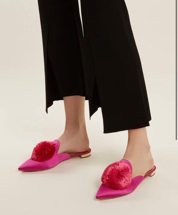 Aquazzura powder puff sales flat