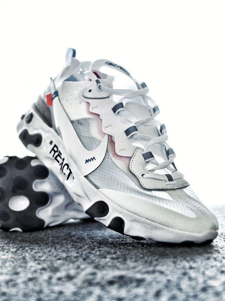 Nike React Element 87 Off-White, Fashion, Sneakers on Carousell