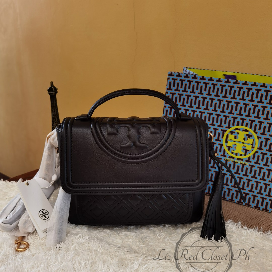 Tory burch fleming store top handle satchel
