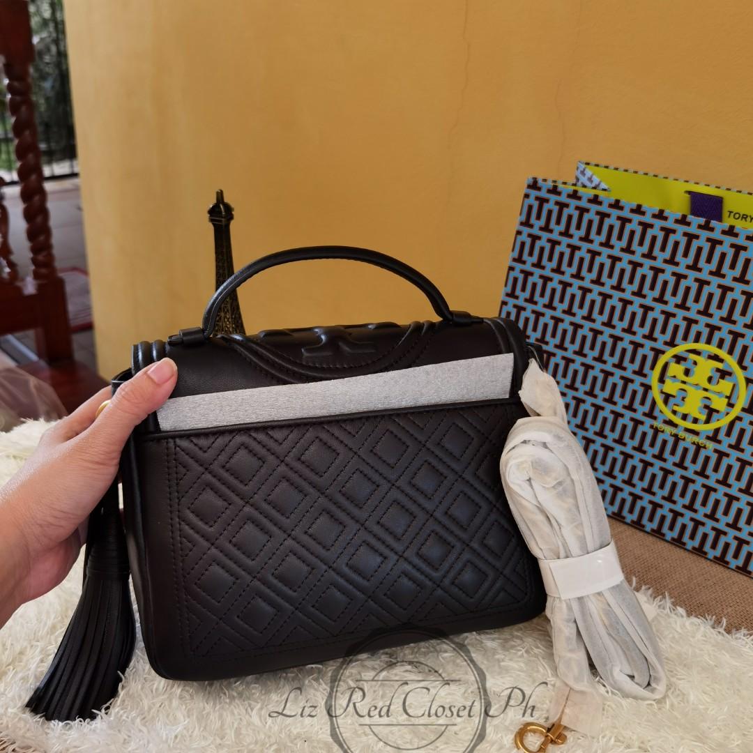 ON HAND Tory Burch Fleming Quilted Leather Top Handle Satchel Bag